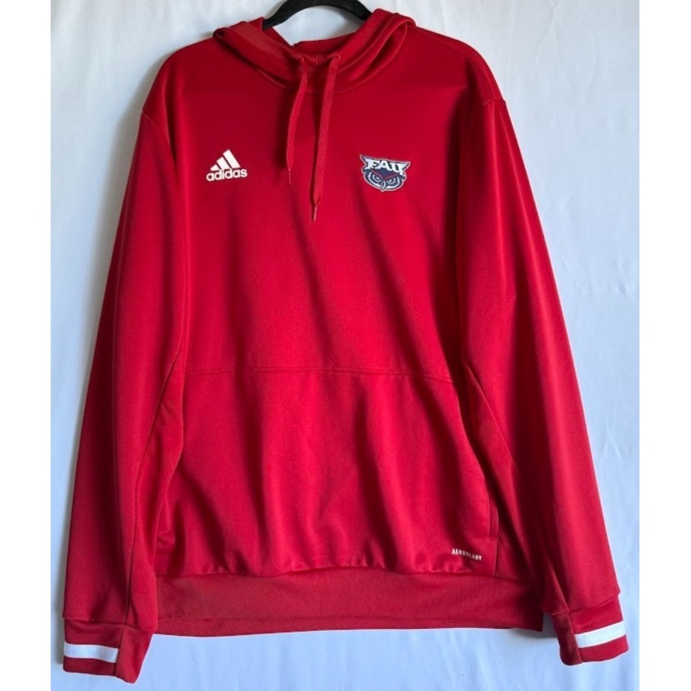 Adidas FAU Owls‎ Team 19 Game Hoodie Men XL Red Aeroready Pullover Sweatshirt